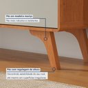 Ver imagem 6 de Rack com Painel para TV até 65 Polegadas 185cm x 187cm 100% MDF e Pés em Madeira Maciça Ares