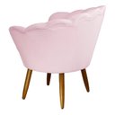 Ver imagem 6 de Conjunto Namoradeira Pétala de Flor + 2 Poltronas Pés Palito Suede Rosa Bêbê