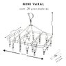 Mini Varal De  Roupas Intimas 100% Inox 20 Clipes - 2