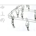 Ver imagem 3 de Mini Varal De  Roupas Intimas 100% Inox 20 Clipes