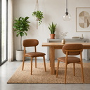 Ver imagem 2 de Kit 2 Cadeiras de Jantar em Madeira Laura Estofada Couríssimo Marrom CCS