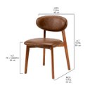 Ver imagem 5 de Kit 2 Cadeiras de Jantar em Madeira Laura Estofada Couríssimo Marrom Ccs