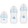 Kit 3 Mamadeira Easy Flow Elefante Azul 120ml/270ml/330ml Anticolica Buba - 1