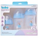 Ver imagem 2 de Kit 3 Mamadeira Easy Flow Elefante Azul 120ml/270ml/330ml Anticolica Buba