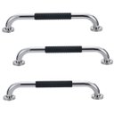 Ver imagem 1 de Barra de Apoio 30cm Inox Superficie Antiderrapante Kit 3 unidades Idoso Gestante Cadeirante Criança