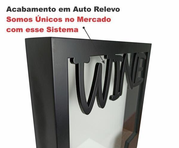 Porta Rolhas Quadro Wine - 150 Rolhas - 28 X 41 - 5