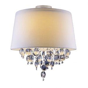 Plafon com Cristais Redondo 44cm São Paulo Bronzearte