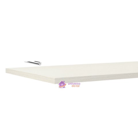 Prateleira Invisível Elite 120x25cm 15mm em Madeira Branca em Maciça Pinus Tramontina