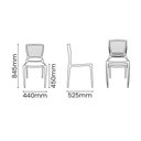 Ver imagem 7 de Cadeira Tramontina Safira em Polipropileno e Fibra de Vidro Azul Yale Tramontina