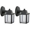 Ver imagem 1 de Kit 2 Arandelas Vintage Pretas Luminária Externa Parede Jardim E27 20w Dital