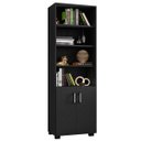 Ver imagem 1 de Livreiro 5 Prateleiras C/ Portas Pequenas Office Preto