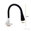 Ver imagem 2 de Torneira de Cozinha Gourmet Mesa Revestida Silicone Preto Flexível c61 Bico Arejador Cone Duplo Jato
