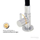 Ver imagem 4 de Torneira de Cozinha Gourmet Mesa Revestida Silicone Preto Flexível c61 Bico Arejador Cone Duplo Jato