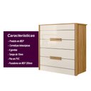 Ver imagem 4 de Cômoda com 4 Gavetas Freijo / Off White Dhara - Moval