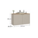 Ver imagem 5 de Gabinete de Banheiro sem Cuba Nature Estilare 110cm
