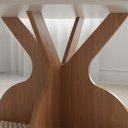 Ver imagem 5 de Mesa de Jantar Dalla Costa 6 Lugares Redonda Vidro Off White Freijó Casa Lar Shop