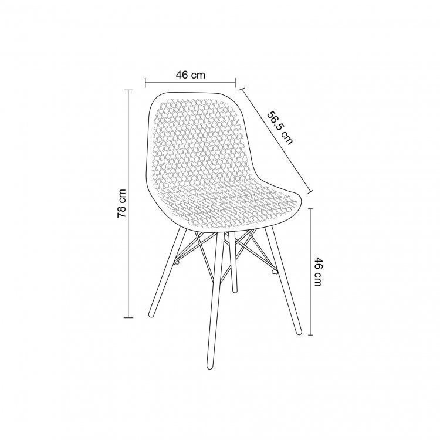 Conjunto de Sala de Jantar Mesa Eiffel 120x75cm Tampo MDF com 4 Cadeiras Eloísa  - 10