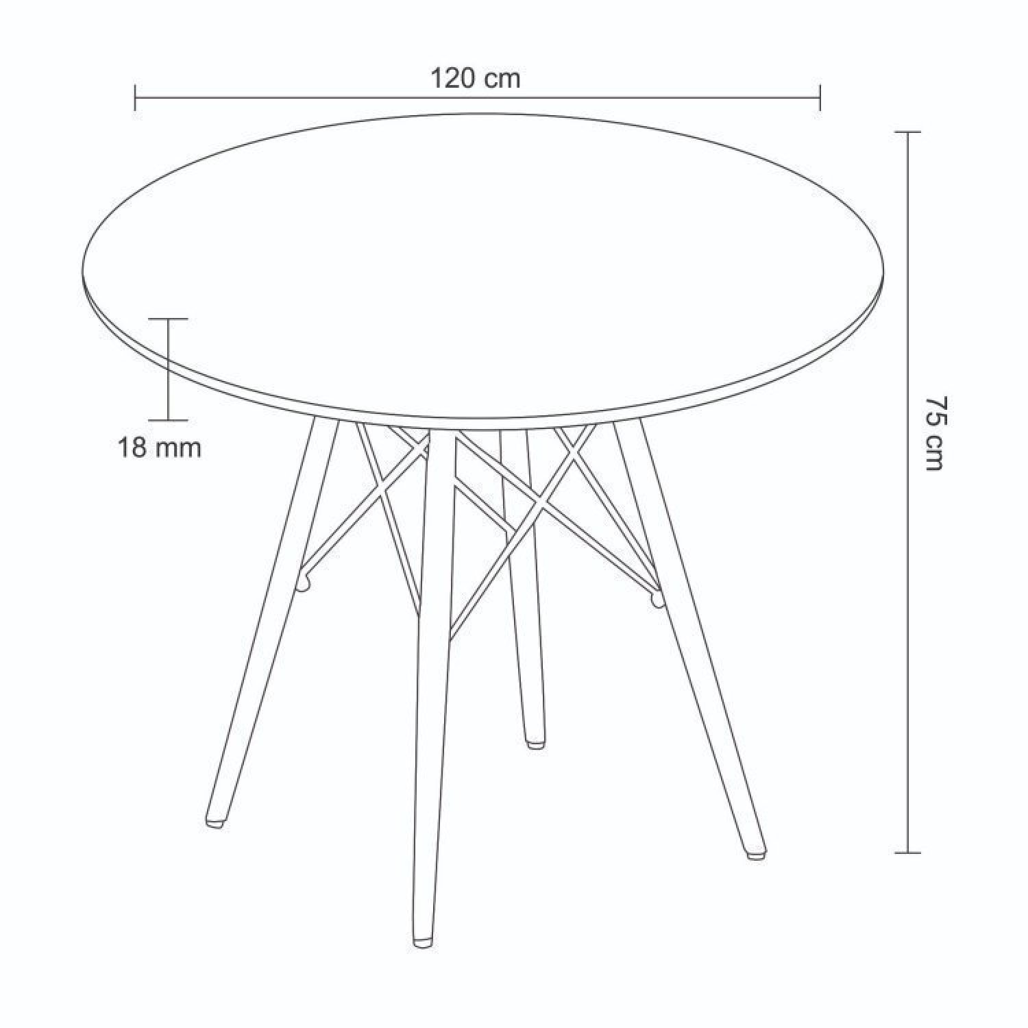 Conjunto de Sala de Jantar Mesa Eiffel 120x75cm Tampo MDF com 4 Cadeiras Eloísa  - 4