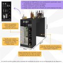 Ver imagem 3 de Bar Bancada com Adega 1 Porta e Espelho Multimóveis MP1090