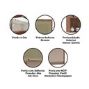 Ver imagem 3 de Armário Aéreo 120cm 3 Portas Basculantes com Vidro Reflecta Lari Luciane Móveis