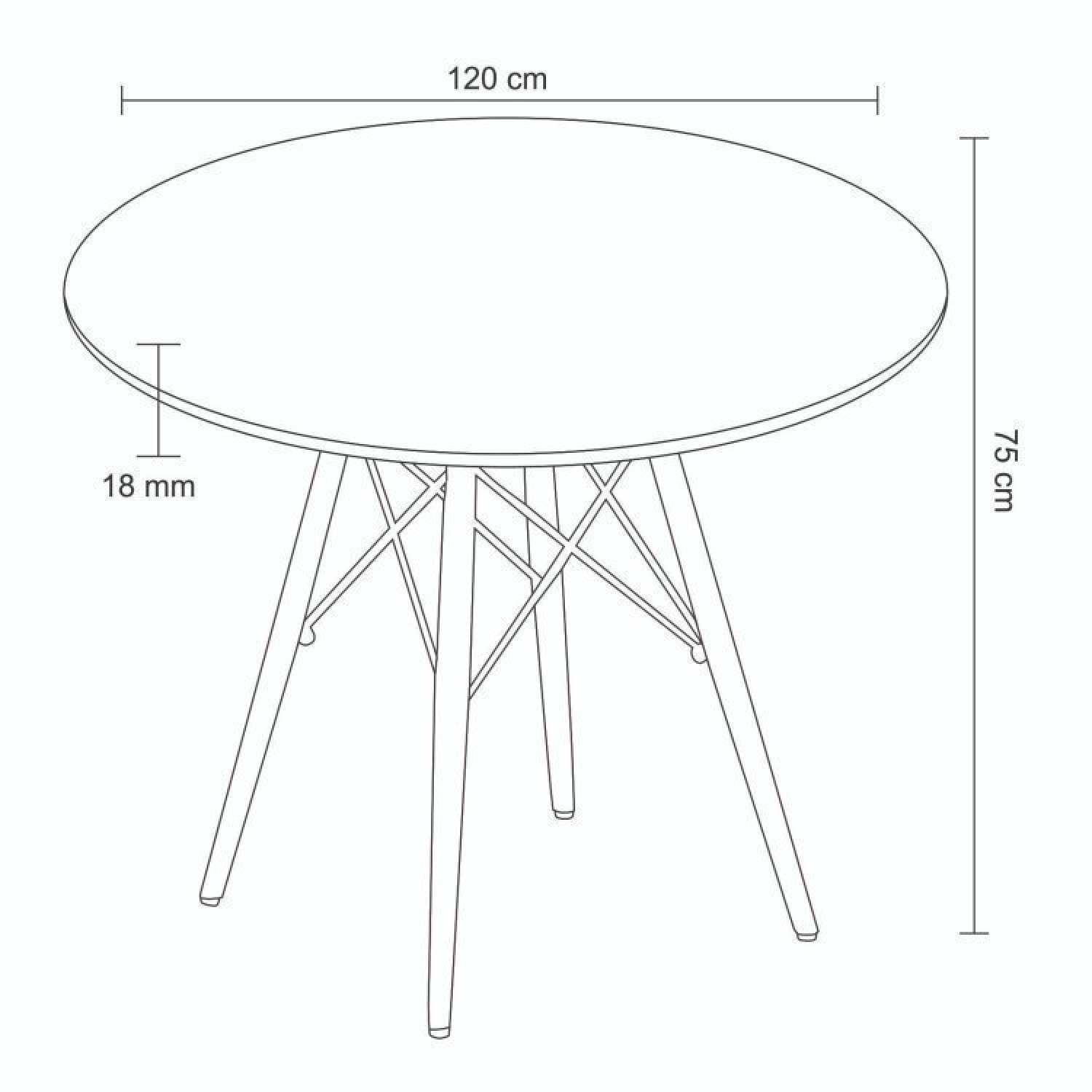 Conjunto de Sala de Jantar Mesa Eiffel 120x75cm Tampo MDF com 4 Cadeiras Eloísa  - 4