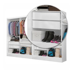 Closet Casal Duplo Dubai Premium 4 Gavetas Carioca Móveis - 6