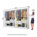 Ver imagem 5 de Closet Casal Duplo Dubai Premium 4 Gavetas Carioca Móveis