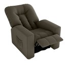 Ver imagem 5 de Poltrona do Papai Bean 82cm Reclinável Manual Suede Capuccino - Sallar Home