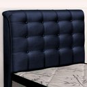 Ver imagem 5 de Cabeceira Cama Box Solteiro Ciara 90cm Botonê com Frame Veludo Azul Marinho