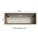 Ver imagem 3 de Armário de Cozinha Aéreo com Nicho Aberto 60cm Rustic Emilly Madesa