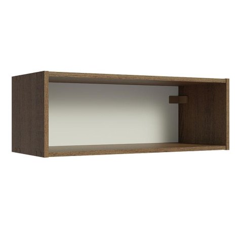 Armário de Cozinha Aéreo com Nicho Aberto 60cm Rustic Emilly Madesa
