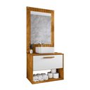 Ver imagem 7 de Conjunto Gabinete C/ Espelheira para Banheiro Zenit Naturalle/branco
