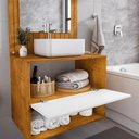 Ver imagem 4 de Conjunto Gabinete C/ Espelheira para Banheiro Zenit Naturalle/branco