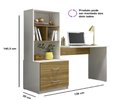 Ver imagem 3 de Escrivaninha para Notebook com Gaveta e Nincho Organizador - Moveis Leartam