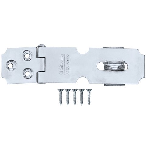 Dobradiça Porta Cadeado Fecho Trinco Zincado 6,5cm para Portão Gaveta Armário | Silvana
