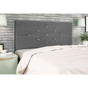 Ver imagem 3 de Cabeceira T Cross Chumbo Estofada para Cama Box Casal 144cm Quarto Luxo