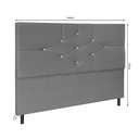 Ver imagem 2 de Cabeceira T Cross Chumbo Estofada para Cama Box Casal 144cm Quarto Luxo