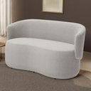 Ver imagem 2 de Poltrona Namoradeira Aisha 02 Lugares Orgânica Bouclê Bege - Desk Design