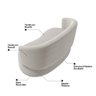 Poltrona Namoradeira Aisha 02 Lugares Orgânica Bouclê Bege - Desk Design - 6
