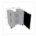 Ver imagem 3 de Gabinete p/ Pia de Coluna Banheiro Pequin Bechara c/ Rodízios