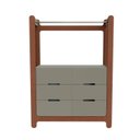 Ver imagem 2 de Guarda-Roupa Closet Infantil com 6 Gavetas e Cabideiro 100% MDF Olívia Verde/Verti/Castanho