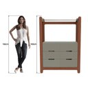 Ver imagem 5 de Guarda-Roupa Closet Infantil com 6 Gavetas e Cabideiro 100% MDF Olívia Verde/Verti/Castanho