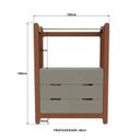Ver imagem 3 de Guarda-Roupa Closet Infantil com 6 Gavetas e Cabideiro 100% MDF Olívia Verde/Verti/Castanho