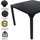 Ver imagem 4 de Mesa Quadrada Haiti 80cm Tampo Ripado em Alumínio Cozinha Edícula Trama Original