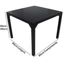 Ver imagem 3 de Mesa Quadrada Haiti 80cm Tampo Ripado em Alumínio Cozinha Edícula Trama Original
