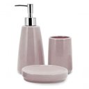 Ver imagem 1 de Jogo com 3 Peças para Banheiro em Cerâmica Pale Softpink 410 Ml - Mimo Style - Bh20102