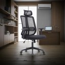 Ver imagem 1 de Cadeira Escritório Presidente King em Tela - Preta