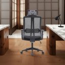 Ver imagem 4 de Cadeira Escritório Presidente King em Tela - Preta