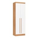 Ver imagem 2 de Guarda-Roupa Modulado 2 Portas com Prateleiras Infinity Marrom/Cedro/Branco