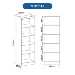 Guarda-roupa Modulado 2 Portas com Prateleiras Infinity - 3